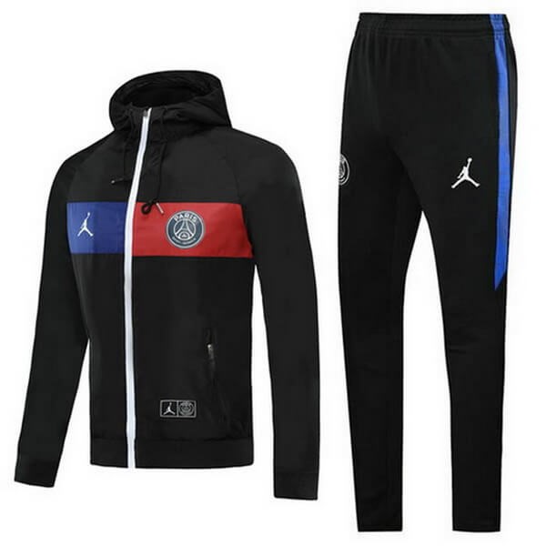 Windjacke Paris Saint Germain JORDAN Komplett Set 2020-21 Rote Blau Schwarz Fussballtrikots Günstig